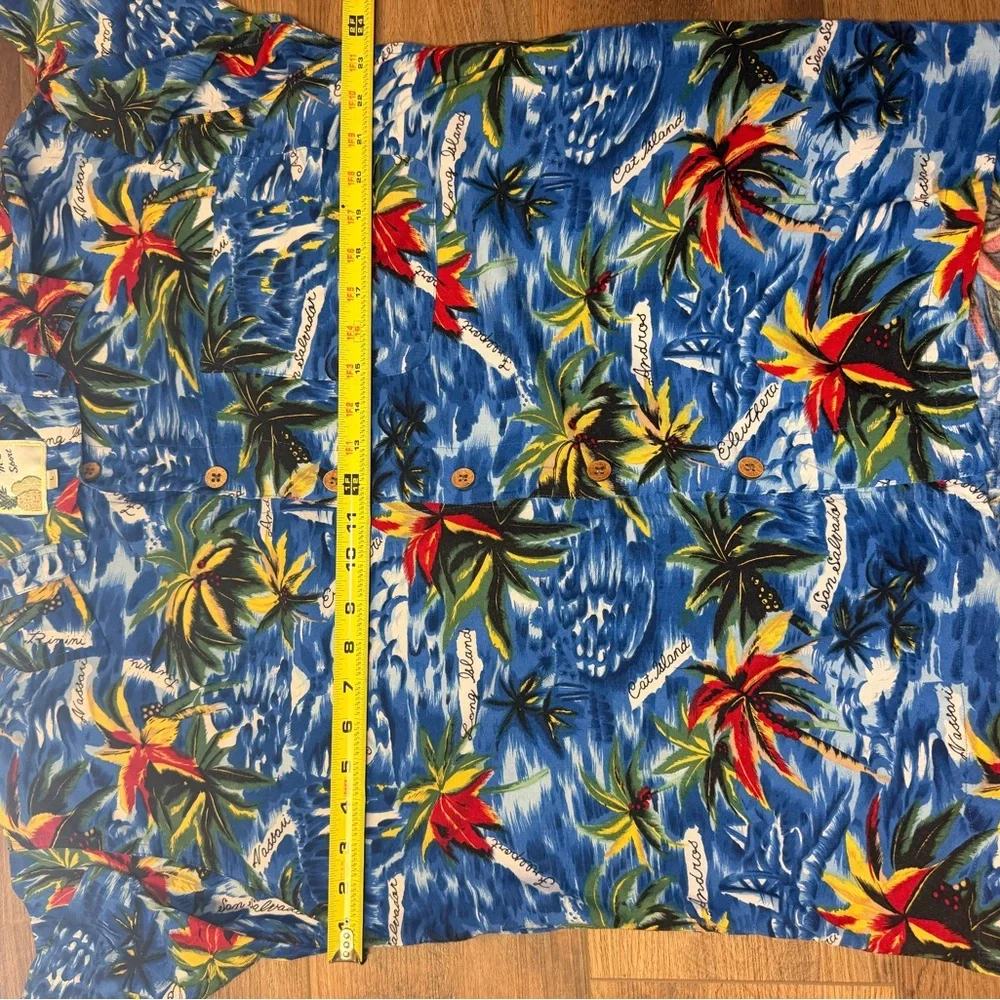 Vintage 90s M.E. Sport Tropical Shirt Men’s L Rayon Bahamas Resort Wear Coconut - Picture 13 of 16